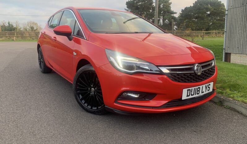 Vauxhall Astra 1.4i Elite Nav Euro 6 5dr DU18LYS  2018 (18)  52,800 miles Petrol Manual Red 2 owners Car ULEZ