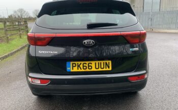 Kia Sportage 1.7 CRDi 3 Euro 6 (s/s) 5dr PK66UUN  2016 (66)  78,800 miles Diesel Manual Black 2 owners Car ULEZ