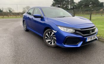 Honda Civic 1.0 VTEC Turbo SE Euro 6 (s/s) 5dr FY18XBZ  2018 (18)  56,614 miles Petrol Manual Blue 2 owners Car ULEZ